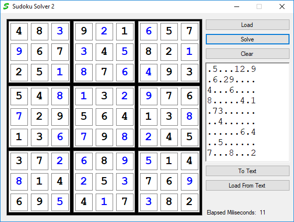 Sudoku Solver Screenshot